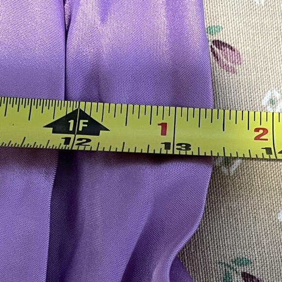 Zara Dress Womens Medium Purple Satin Slip Strappy Long Maxi Evening Gown - Picture 6 of 7